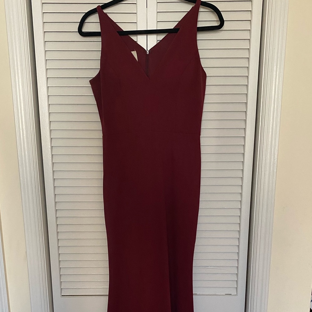 BHLDN Jones dress in bordeaux